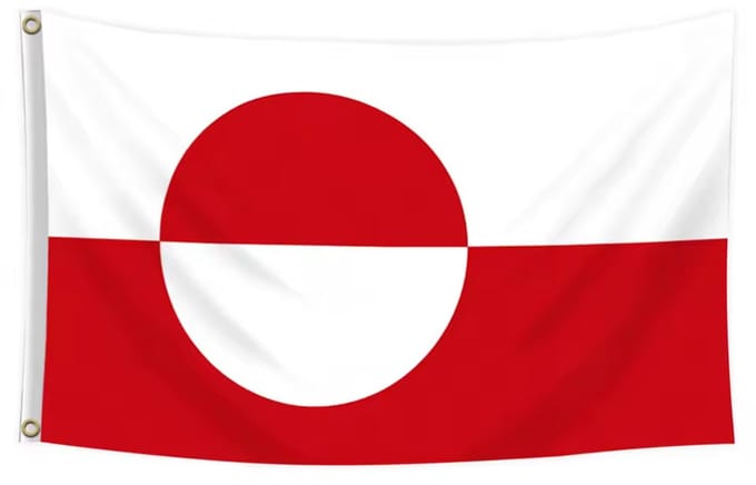 New Age Devi - Vlag Groenland 90 x 150 cm