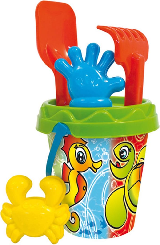 Emmerset - Zeepaardje & schildpad - 6dlg. - Hoogte emmer - 16cm