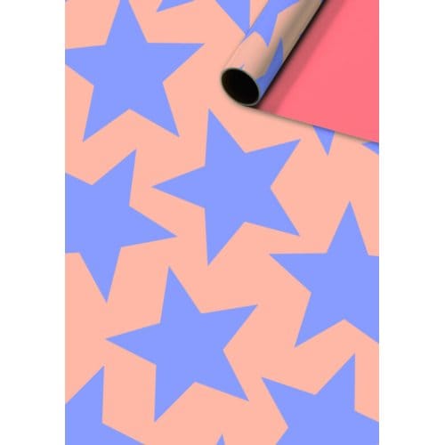 Cadeaupapier 70x150 cm - Giada - Sterren - Pastel oranje