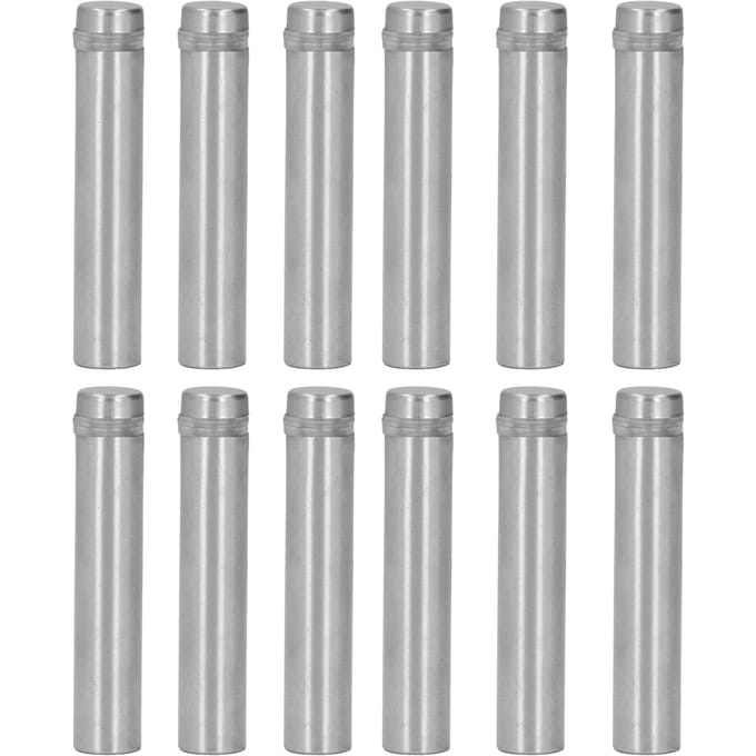 12 STuks Roestvrij Staal Afstandsschroef 12x60MM Bordhouder Montage Schroeven met Muurankers
