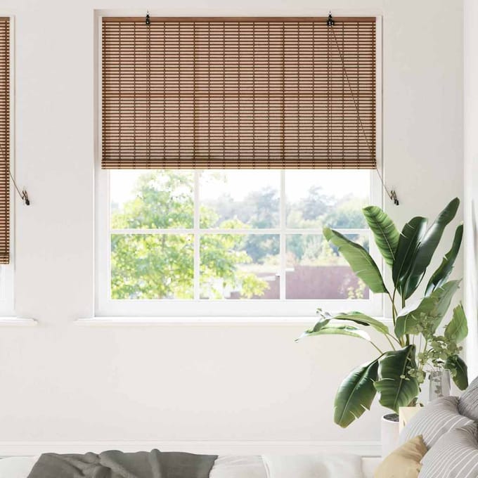vidaXL - Rolgordijn - Bruin - 140 - x - 220 - cm - Bamboe