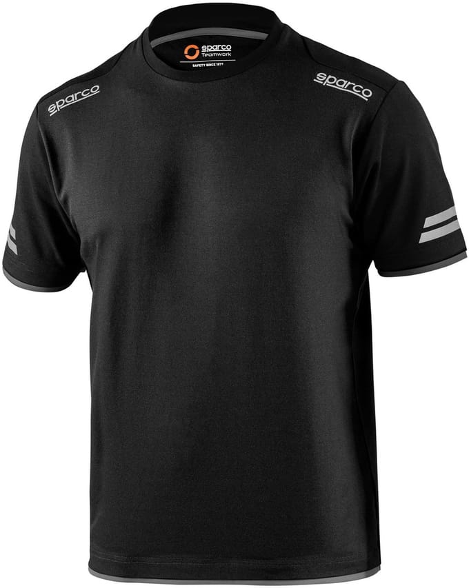Sparco Tech Tucson T-Shirt - Zwart/Grijs/Marineblauw