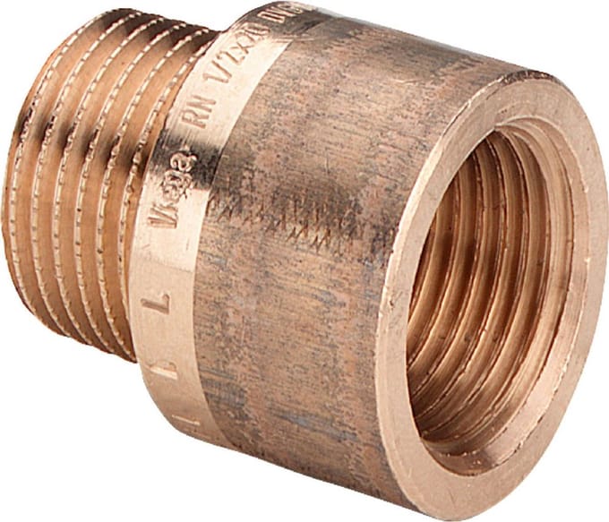 Viega verlengstuk 3/8 bi.x 20mm bu. brons