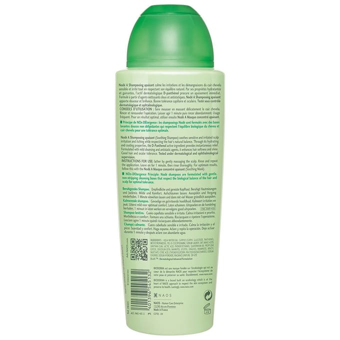 Bioderma Nodé A Verzachtende Shampoo Gevoelige Hoofdhuid 400ml