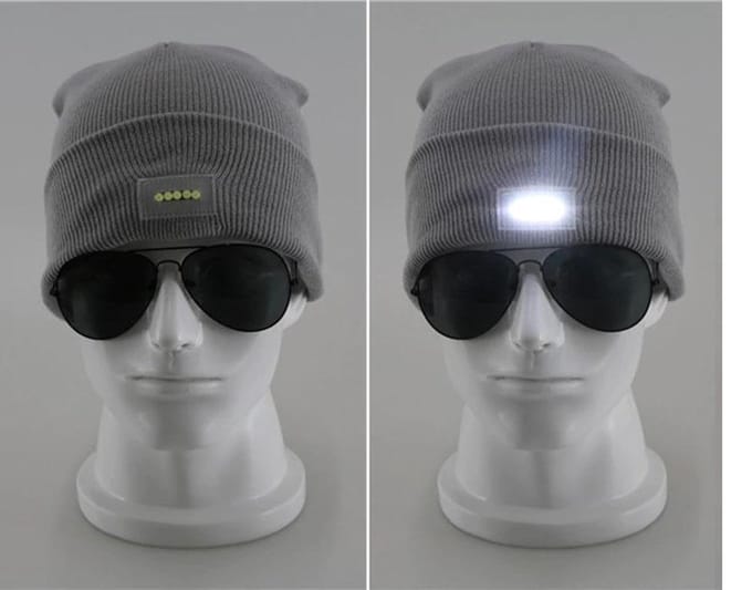 Lichtgevende Muts - Grijs - Led