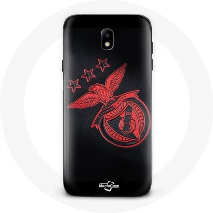 Coque - maniacase - Samsung Galaxy J7 2017 - Noir - Souple - SLB Benfica noir