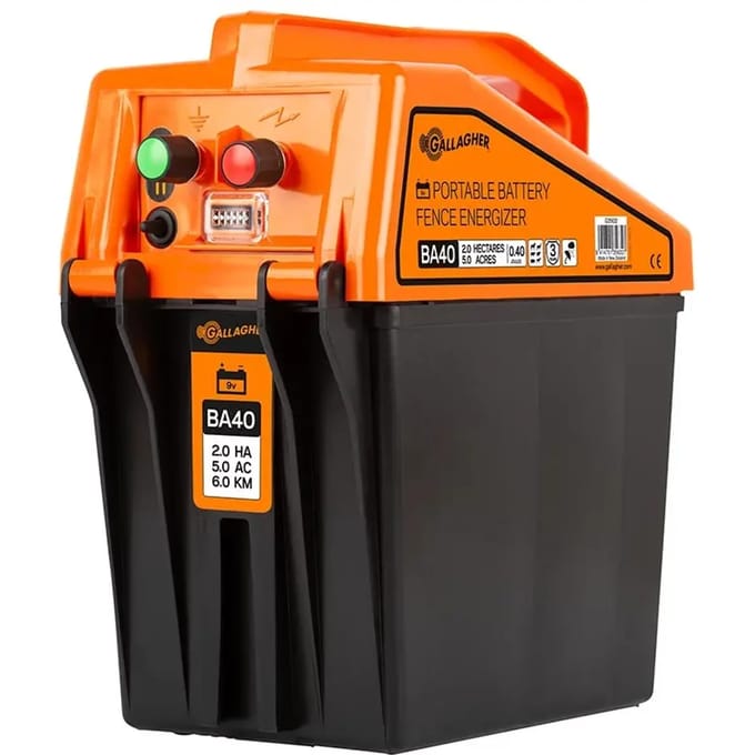 Gallagher BA40 Batterij-apparaat (9/12V) - Betrouwbare stroombron voor middelgrote afrasteringen