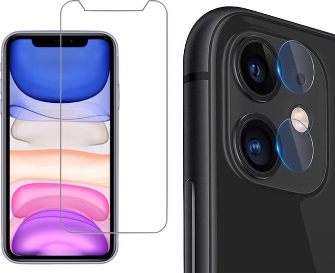 Geschikt voor iPhone 11 Screen Protector Glas en Camera Screenprotector