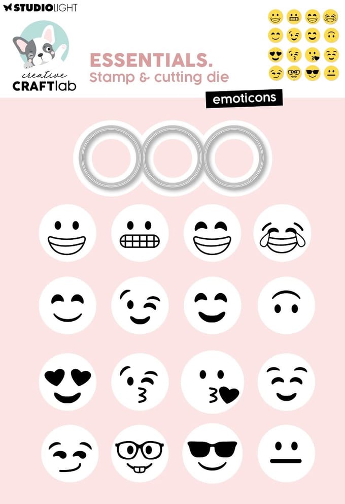 Stamp & cutting die Emoticons - essentials nr. 95