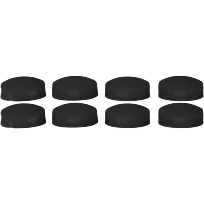 8pcs Bouton de Sonnette de Porte de Rechange en Silicone Réactif Boutons de Sonnette Vidéo avec 4 Vis pour Sonnette Pro Noir noir