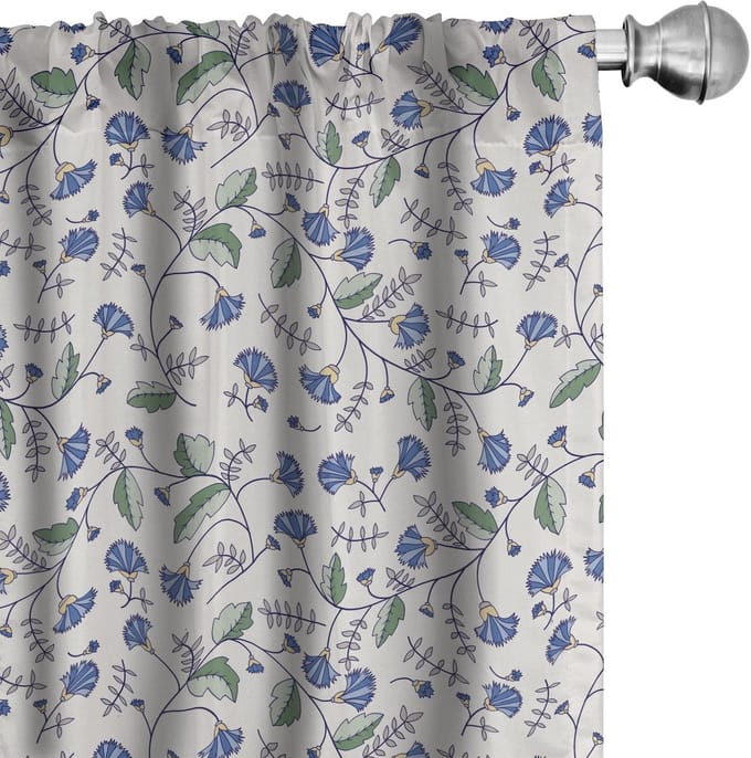 ABAKUHAUS Voorhang Bladeren – 2x75x225 cm – Microvezel – Halfschaduw