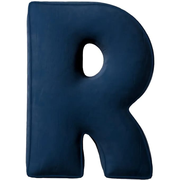 Kussen letter r Yellow Tipi Posh Velvet