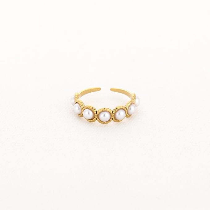 Bijoutheek Ring (Sieraad) Parel Dots Goud