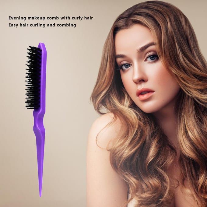 Peigne à Cheveux Professionnel Brosse à Cheveux Volumineuse Peignes de Coiffure de Salon Ligne Fine ABS Crêpage Outils de Coiffure Brosse à Cheveux noir