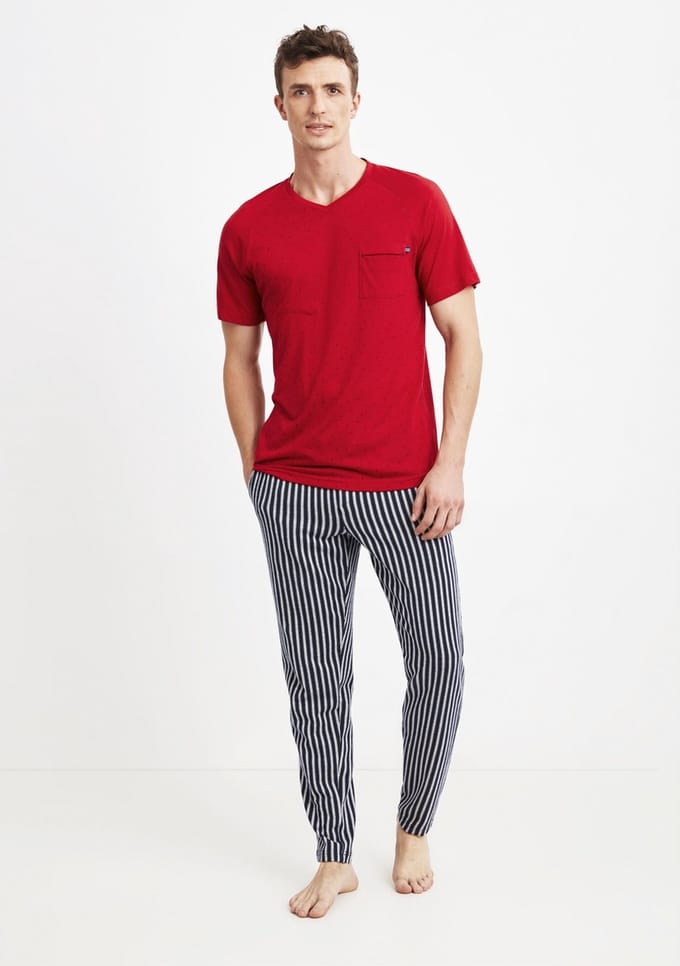 Nautica - Heren Pyjama Set, Korte Mouwen - S