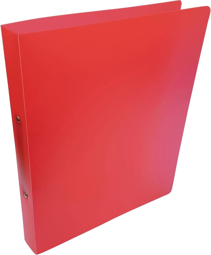 Alpha ringmap, voor ft A4, uit PP, 2 ringen van 25 mm, transparant rood 24 stuks