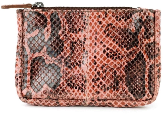 Bear Design Lyla Ritsportemonnee / Sleuteletui - Snake Pink