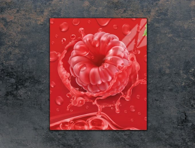TMK ArtDeko Serie - Snijplank Glas - 45x52 cm - Malina