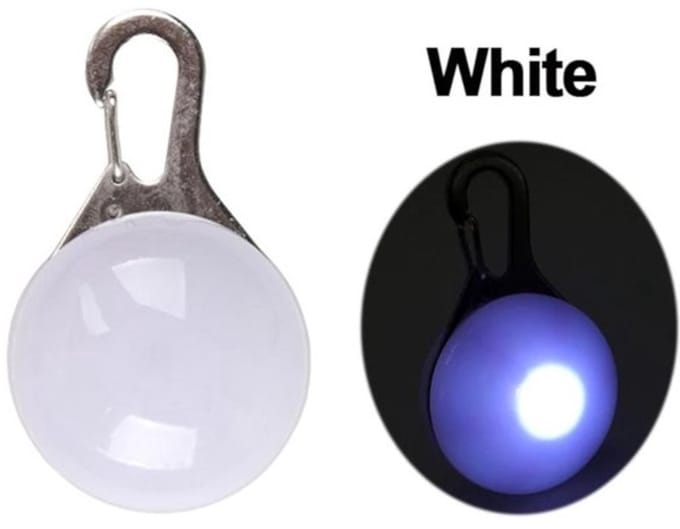 Cheaperito hondenlampje - Wit - batterij - LED dierenlampje