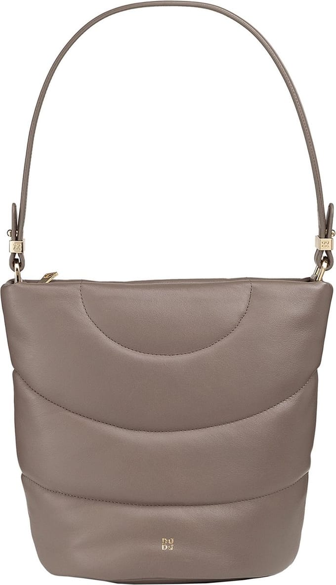 DuDu Barbara Schoudertas Leder 24.5 cm - Dames - taupe
