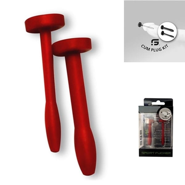Sport Fucker - Cum Plug Kit - Spermstoppers - Siliconen - Rood