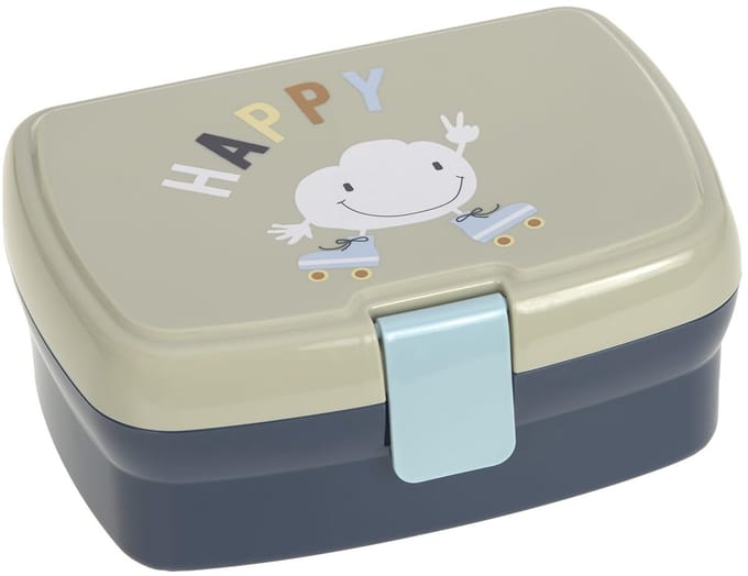 Broodtrommel voor kinderen, ontbijtbox, broodtrommel met uitneembare scheidingswand, cloud