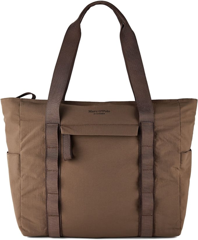 Marc O'Polo shopper schoudertas Lica Shopper Dark Nickle bruine