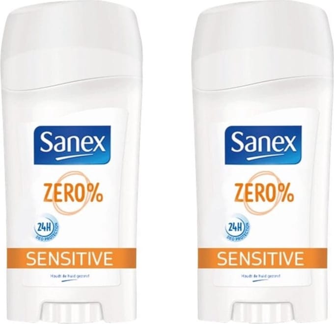 Sanex Deo Stick - Sensitive 0% - 2 x 65 ml