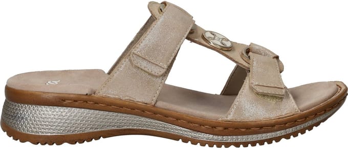 Ara - 1229003 HAWAII 2.0 - Dames slippers - Kleur: Wit/beige - Maat: 41