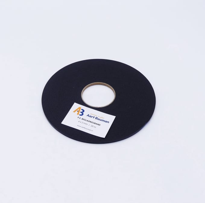 Glasband 6 x 2mm antracietgrijs- rol 25m