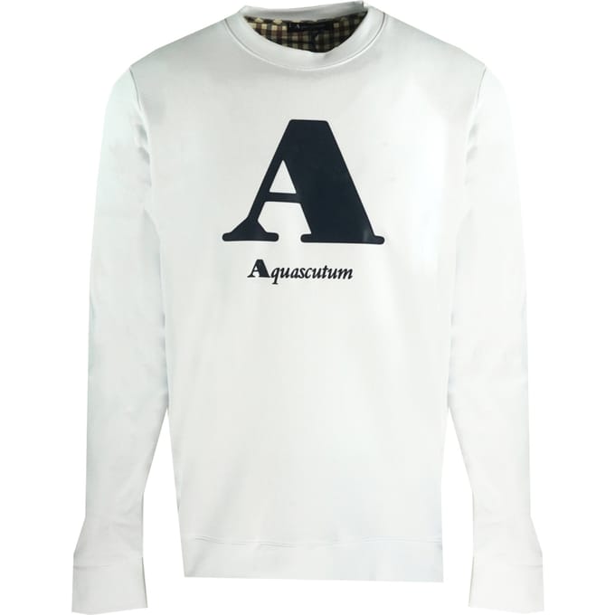 Aquascutum "A" Logo White Sweatshirt