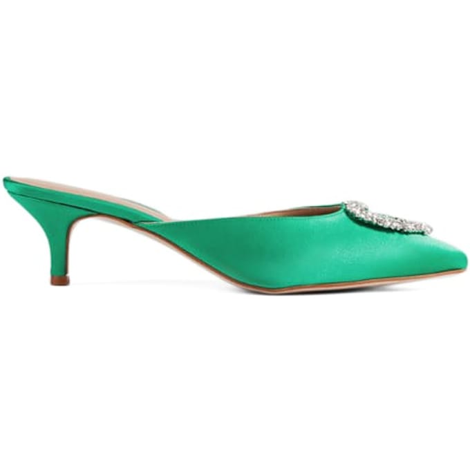 LK Bennett Estella Heart Mule Green Größe: 35 | Pantoletten Outlet | Damen | Grün