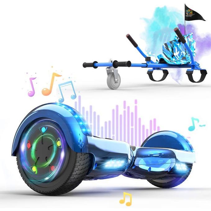 Hoverboard RCB 6,5 Inch Bluetooth LED Karting Verstelbaar Blauw blauw