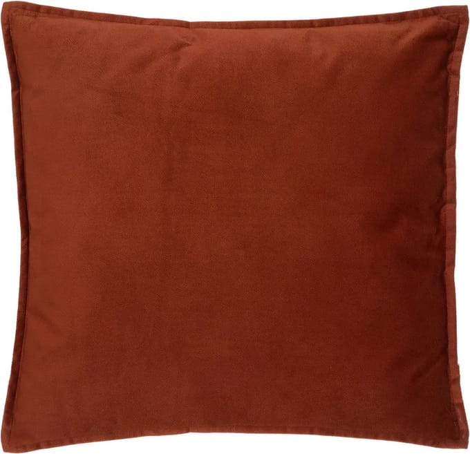Atmosphera Bank/sierkussens huiskamer Sophia - 45 x 45 cm - Terracotta - polyester - met rits