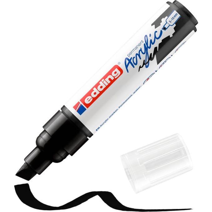 edding 5000 Acrylic "Acrylmarker - Wide" - Zwart