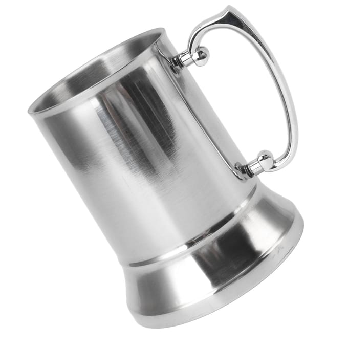 Roestvrijstalen Bierpul Antislip Hittebestendig Moderne Bierbeker Koffiemok 500ml gray