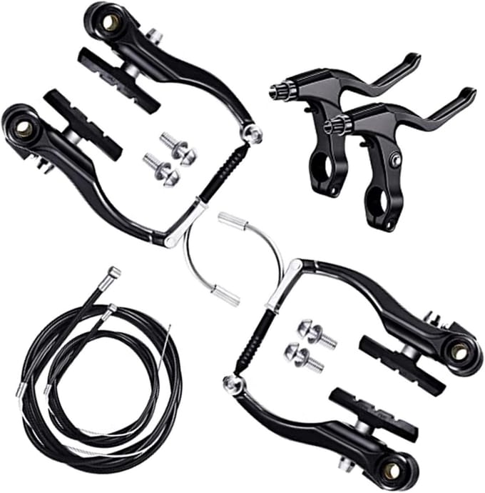 Aluminium Fietsremhevels en Remkabels Set voor Mountainbikes