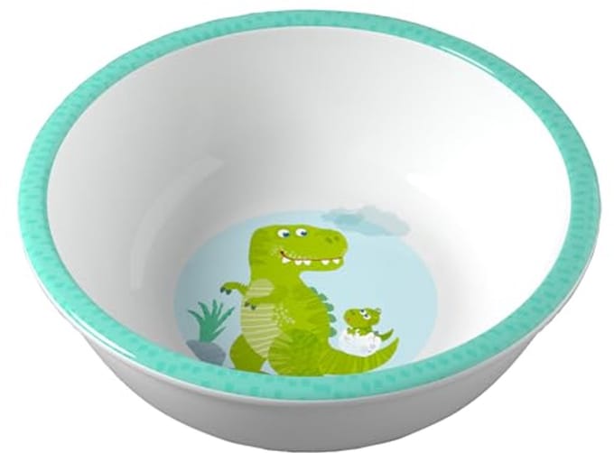 Haba dinosaurus kinderschaal melamine - kindvriendelijk en duurzaam.