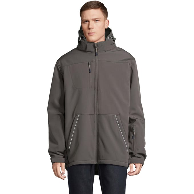 SOLS Heren Rock gewatteerd Soft Shell jack (Houtskool Grijs)