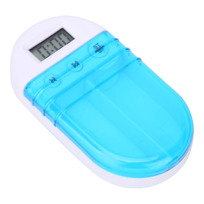 Elektrische Medicijnopbergorganizer Digitale Pillendoos met Alarmherinnering voor Reizen Dispenser blue