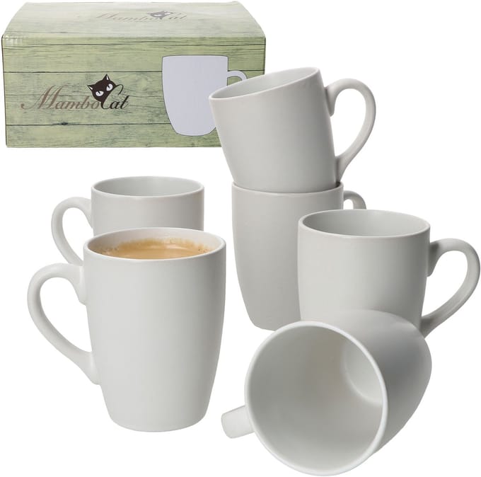 Set van 6 koffiemokken 340ml Wit Biata steengoed - 24304304
