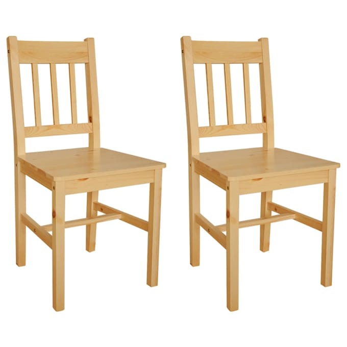 vidaXL - Eetkamerstoelen - 2 - st - grenenhout