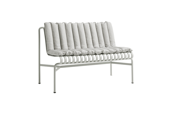 HAY Palissade Soft Gewatteerd kussen voor Dining Bench - grijs