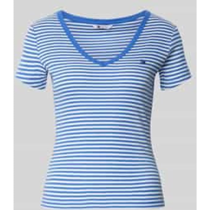 Slim fit T-shirt van katoenmix