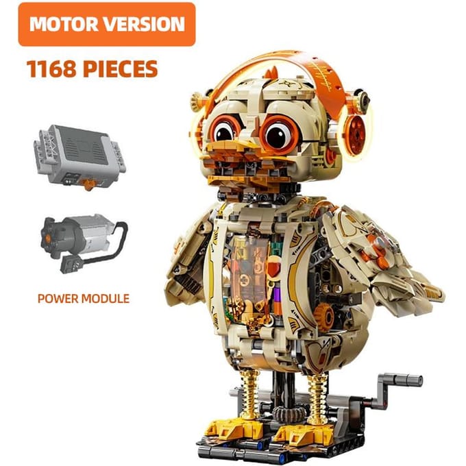 Bouwstenen 1168 Stukken Bakstenen Creatief Mechanisch Eendenmodel Met Led Licht Constructie Stenen Speelgoed Cadeaus Voor Kinderen Kinderen no box