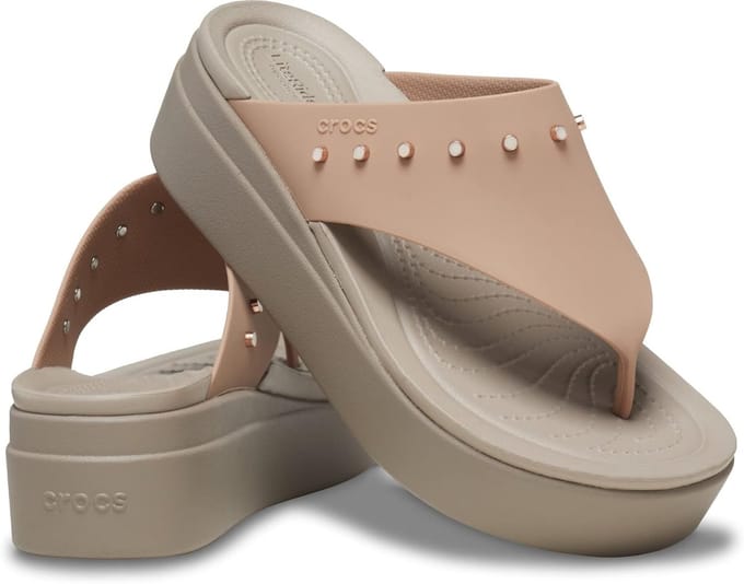 Crocs Brooklyn Studded Flip Cork Mushroom Maat 34/35 US W5