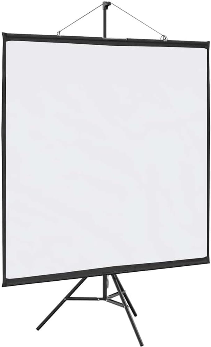 Projectiescherm Statief - Beamer Scherm - Thuisbioscoop Creëren - Mat Polyester Oppervlak - 67 Inch 1:1 - Wit
