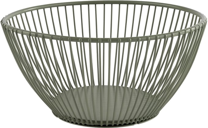 APS brood- en fruitmand SVART, rond, 200 mm, groen