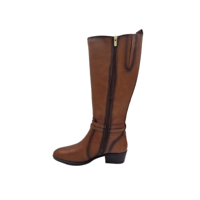 Pikolinos Cognac Leren Dames Laarzen - Cognac - 39