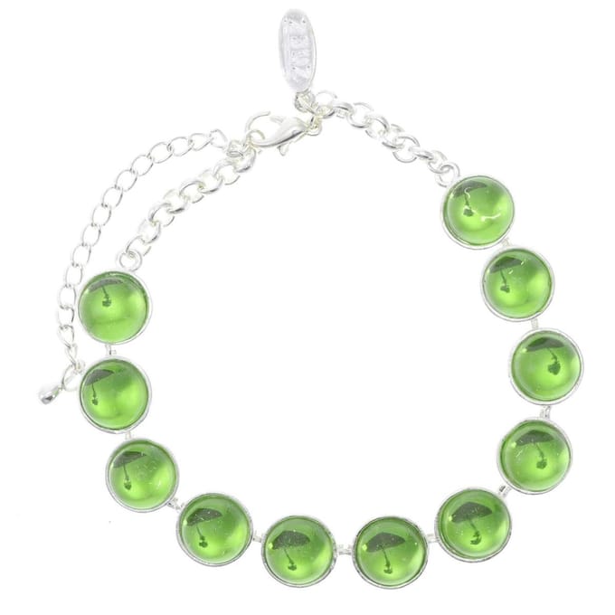 Behave - armband groen stenen - speelse look - nikkelvrij